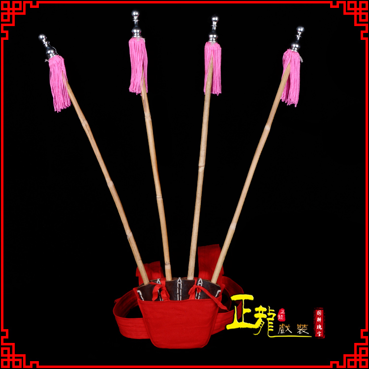 贵池戏装戏曲用品靠旗男女大靠 靠板 正宗牛皮旗杆旗架