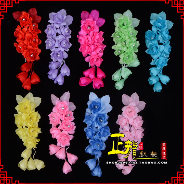 贵池鬓花头饰小花头花 真丝绢花