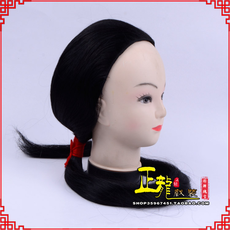 贵池古装影视演出头套花旦假发 真发古装发