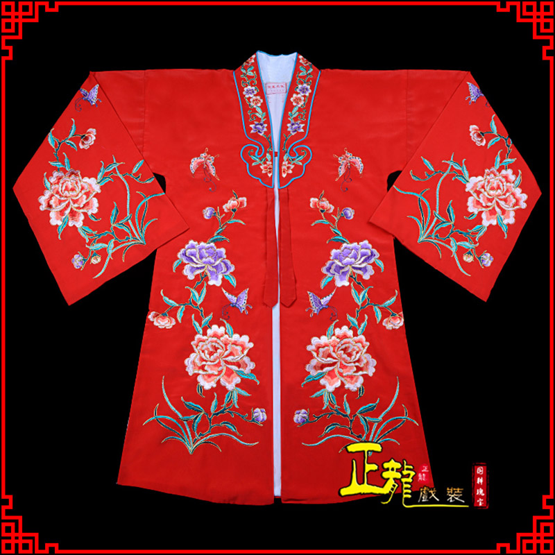 贵池青衣花旦戏服 好绉小叶牡丹女披